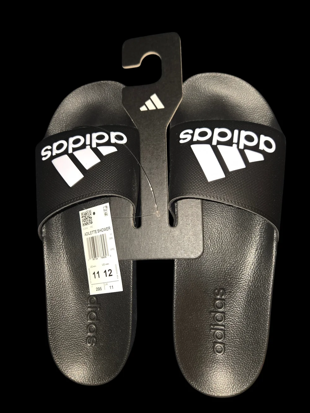 Adidas Black/White Adilette Shower Slides